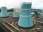 Ленинградская АЭС: на инновационном энергоблоке №2 ВВЭР-1200 приступили  к гидроиспытаниям градирни
