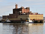 Росэнергоатом: в порту г. Певека завершилась разгрузка последнего судна  со стройматериалами для строительства единственной в мире плавучей АЭС