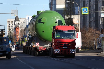 The first steam generator of the PWR-TOI reactor was delivered to the construction site of the Kursk NPP-2