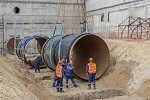 На площадке сооружения Курской АЭС-2 начали монтировать самый большой по диаметру среди всех АЭС России трубопровод