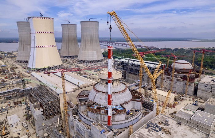 На энергоблоке №1 АЭС «Руппур» завершен монтаж вентиляционной трубы здания реактора