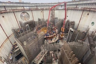 На энергоблоке № 1 АЭС «Руппур» (Бангладеш) завершено возведение шахты реактора до низа перекрытия