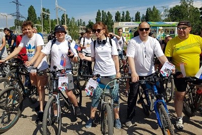 Работники «Балаковоатомэнергоремонта» приняли участие в велопробеге, посвященном празднованию Дня России