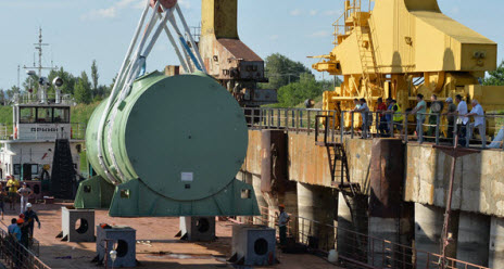 Reactor vessel for the power unit №4 arrived at the Rostov NPP