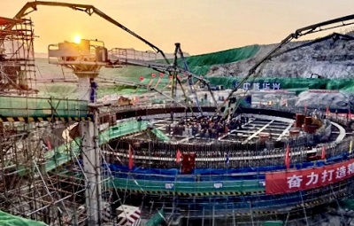 «Первый бетон» залит на стройплощадке энергоблока № 8 АЭС «Тяньвань» (Китай)