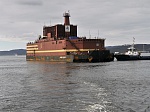 Floating nuclear power unit Lomonosov has arrived in Murmansk to be loaded with fuel 