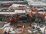 На Курской АЭС-2 выполнили второе ключевое событие 2020 года – завершили бетонирование перекрытия вспомогательного реакторного здания энергоблока №2