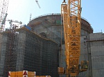 Ленинградской АЭС: на втором строящемся энергоблоке ВВЭР-1200 выполнен первый этап бетонирования эстакады транспортного шлюза